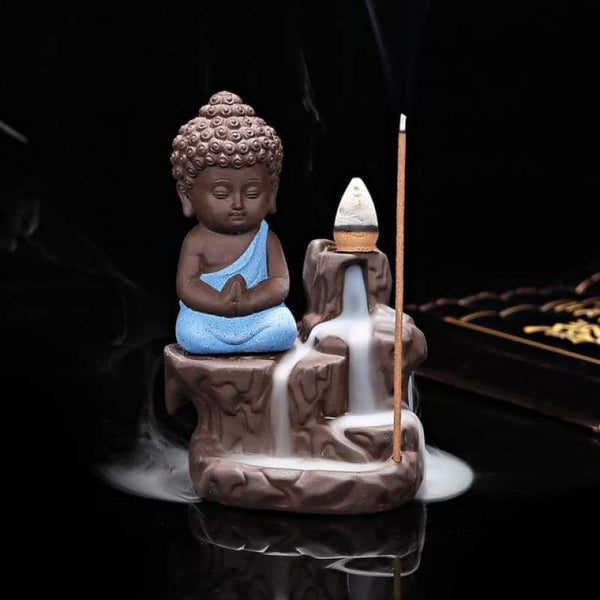 Encensoir Cascade Mon Petit Bouddha + 50 cônes d’encens - Bleu 45% de réduction 1