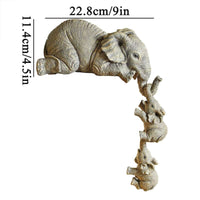 Figurine décoration Eléphant mère retenant ses 2 éléphanteaux - 3 pièces - 35% de réduction 5