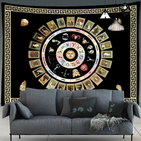 The Mandala Tarot Wall Hanging: Unique Psychedelic Hippie Decor!