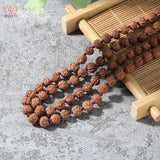 Ensemble collier et bracelet en perles de Rudraksha à 7 chakras pour hommes femmes - 6