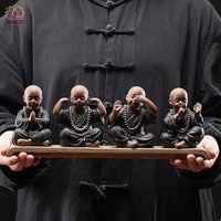 Statuette de petit moine Novice Yoga décoration maison - 14