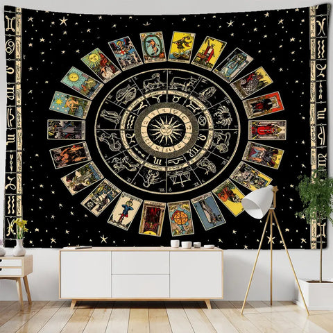 La tenture murale Mandala Tarot: un décor hippie psychédélique unique!