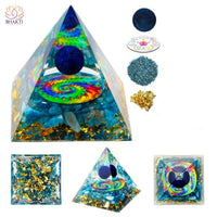 Pyramide d’énergie en cristaux naturels pour la méditation et guérison Reiki - Bleu Turquoise - 40% de réduction 7