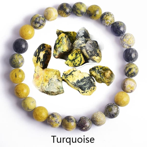 Bracelet Bohème Élastique en Gemmes Vertes Naturelles pour Femme - 23 Turquoise / 6mm Beads / 17cm(6.69inch) - Réduction de 25% 1