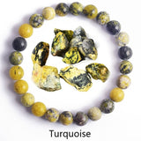 Bracelet Bohème Élastique en Gemmes Vertes Naturelles pour Femme - 23 Turquoise / 6mm Beads / 17cm(6.69inch) - 1