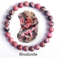 Bracelet Bohème Homme: Pierre Verte Naturelle & Chic - 16 Rhodonite / 6mm Beads 17cm(6.69inch) 25% de réduction 1