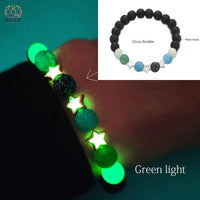 Bracelet Lumineux Yoga Lotus Pierre Naturelle - Green Light C - 31