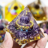 Pyramide d’énergie en cristaux naturels pour la méditation et guérison Reiki - Amethyste - 40% de réduction 2