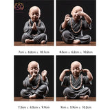 Statuette de petit moine Novice Yoga décoration maison - 2