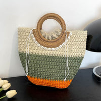 Sac Paille Tressée Boho pour Femme avec Cordon Crochet - Style One / 37x8x27cm - Réduction de 45% 1