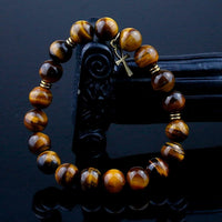 Bracelet ANKH Mixte Clé de VIE en pierres d’Oeil Tigre (10mm) - 45% réduction 6