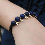 Bracelet MAMA en pierres Petit Coeur - Lapis Lazuli - Réduction de 30% 8