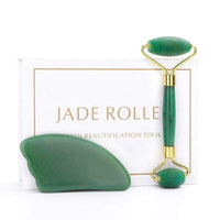 Coffret Rouleau Jade à Quartz + Gua Sha 100% naturel- Roll-on Visage Anti-Rides - Le ’Jade Verte’ - 35% de réduction 5