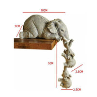 Figurine décoration Eléphant mère retenant ses 2 éléphanteaux - 3 pièces - Réduction de 20% 4