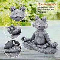 Figurine décorative de grenouille zen en résine - Réduction 45% 6