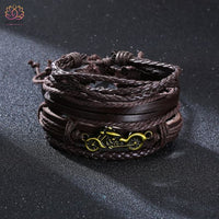 Ensemble Bracelets Cuir Hommes Vintage Arbre Vie - BL - 597 - 60% de réduction 18