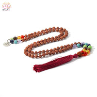 Ensemble collier et bracelet en perles de Rudraksha à 7 chakras pour hommes femmes - Collier - 40% réduction 2
