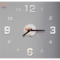 Horloge Murale 3D Déco Maison - D - Argent 40 cm - Réduction de 45% 36