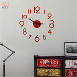 Horloge Murale 3D Déco Maison - F - Rouge 50cm - Réduction de 50% 15