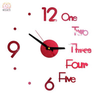 Horloge Murale 3D Déco Maison - B - Rouge 45-70cm - Réduction de 45% 30