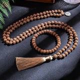 Mala en Rudraksha originale - Collier et bracelet pour méditation yoga bijoux bénis - 3