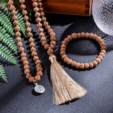 Mala en Rudraksha originale - Collier et bracelet pour méditation yoga bijoux bénis - 5