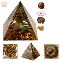 Pyramide d’énergie en cristaux naturels pour la méditation et guérison Reiki - Œil de tigre - 40% réduction 6