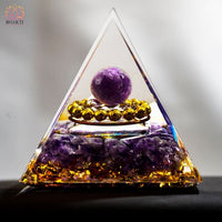 Pyramide d’énergie en cristaux naturels pour la méditation et guérison Reiki - 11