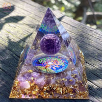 Pyramide d’énergie en cristaux naturels pour la méditation et guérison Reiki - 12