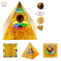Pyramide d’énergie en cristaux naturels pour la méditation et guérison Reiki - Cristal jaune - Réduction de 30% 3