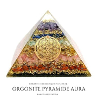 Orgonite Pyramide XL Energétique Aura - 7 Chakras - RAYONNEMENT - Réduction de 30% 1