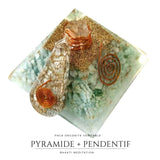 Pack Orgonite Amazonite Pyramide + Pendentif PROSPERITE - Réduction de 30% 1