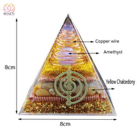 Pyramide d’Orgone en Cristal de d’améthyste pour Reiki -8cm - Réduction 30% 5
