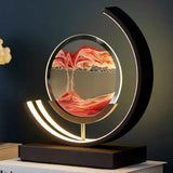 Lampe de Table Led Hourglass Art Décoratif Unique - Lune blanc-Vert / Telécomande - 40% réduction 2
