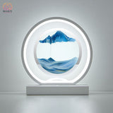 Lampe de Table Led Hourglass Art Décoratif Unique - Rond blanc-Bleu / Telécomande - 40% réduction 21