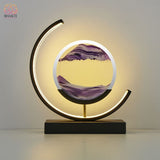 Lampe de Table Led Hourglass Art Décoratif Unique - Lune noir-Violet / Telécomande - 40% réduction 19