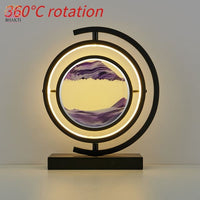 Lampe de Table Led Hourglass Art Décoratif Unique - Rotative noir-Violet / Telécomande - 40% réduction 10