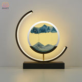 Lampe de Table Led Hourglass Art Décoratif Unique - Lune noir-Bleu / Telécomande - 40% réduction 11