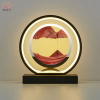 Lampe de Table Led Hourglass Art Décoratif Unique - Rond noir-Rouge / Telécomande - Réduction 40% 30