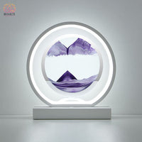 Lampe de Table Led Hourglass Art Décoratif Unique - Rond blanc-Violet / Telécomande - Réduction 40% 4