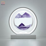Lampe de Table Led Hourglass Art Décoratif Unique - Rond blanc-Violet / Telécomande - 40% réduction 4