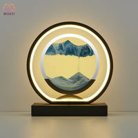 Lampe de Table Led Hourglass Art Décoratif Unique - Rond noir-Bleu / Telécomande - 40% réduction 14