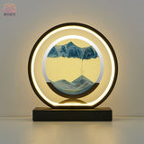 Lampe de Table Led Hourglass Art Décoratif Unique - Rond noir-Bleu / Telécomande - Réduction 40% 14