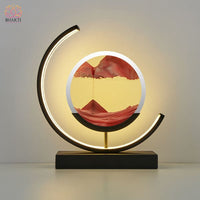 Lampe de Table Led Hourglass Art Décoratif Unique - Lune noir-Rouge / Telécomande - 40% réduction 6
