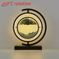 Lampe de Table Led Hourglass Art Décoratif Unique - Rotative noir-Noir / Telécomande - 40% réduction 8