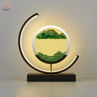 Lampe de Table Led Hourglass Art Décoratif Unique - Lune noir-Vert / Telécomande - 40% réduction 7