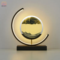 Lampe de Table Led Hourglass Art Décoratif Unique - Lune noir-Noir / Telécomande - 40% réduction 29