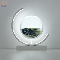 Lampe de Table Led Hourglass Art Décoratif Unique - Lune blanc-Noir / Telécomande - Réduction 40% 26