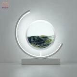 Lampe de Table Led Hourglass Art Décoratif Unique - Lune blanc-Noir / Telécomande - 40% réduction 26