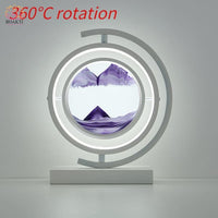 Lampe de Table Led Hourglass Art Décoratif Unique - Rotative blanc-Violet / Telécomande - 40% réduction 9